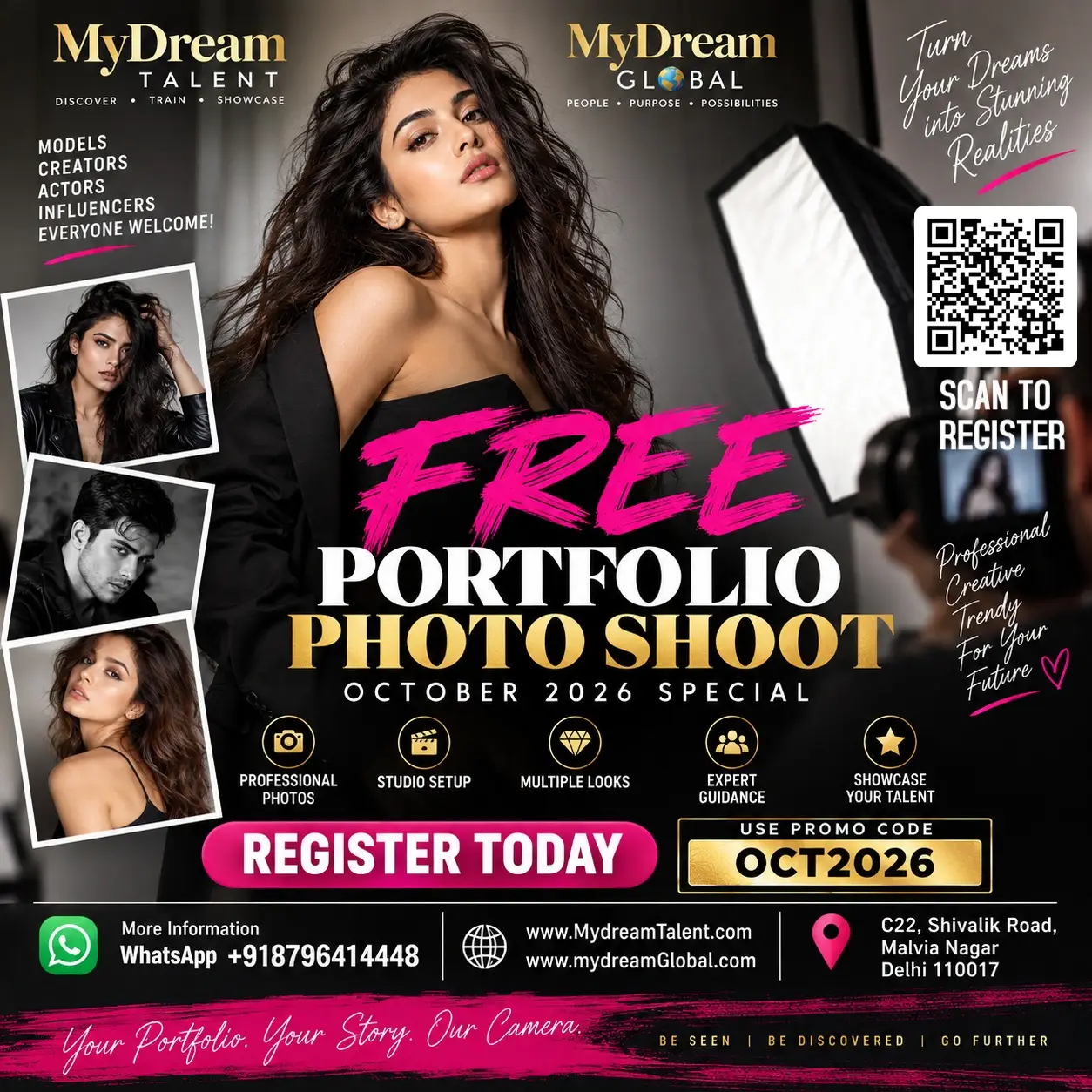 MyDream Talent Free Portfolio Photoshoot October 2026